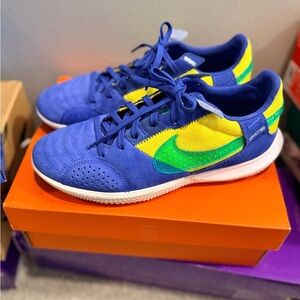 Nike Kids Vibrant Blue and Green Sneakers